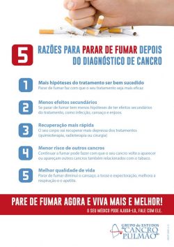 PARAR DE FUMAR DEPOIS DO <br> DIAGNÓSTICO DE CANCRO