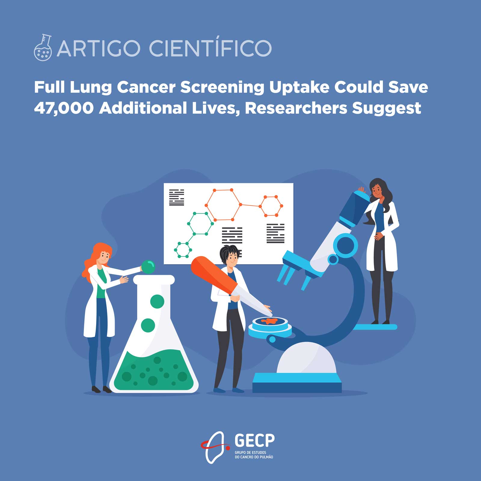 ARTIGO CIENTÍFICO “Full Lung Cancer Screening Uptake Could Save 47,000 Additional Lives, Researchers Suggest” ARTIGO CIENTÍFICO “Full Lung Cancer Screening Uptake Could Save 47,000 Additional Lives, Researchers Suggest”